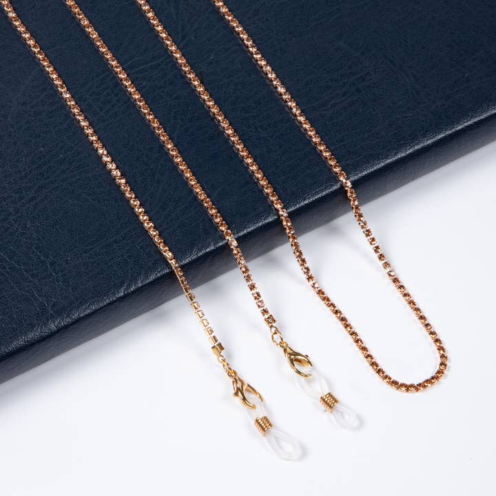 Ole - Wholesale Link & Chain Necklace - Rhinestone Glasses Holder EC546112