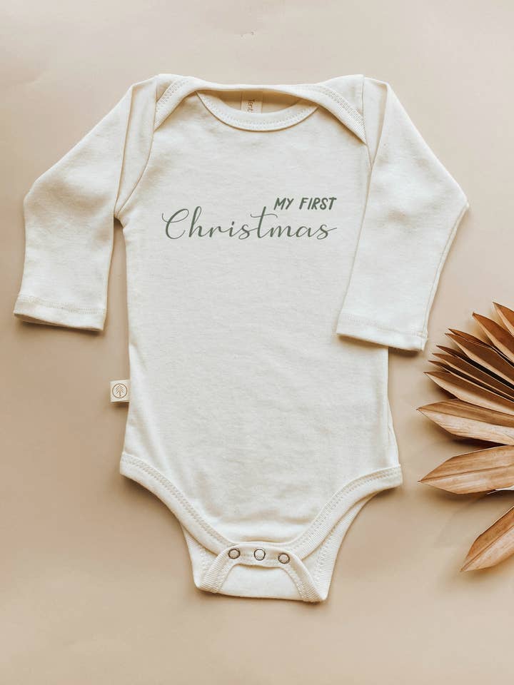 Tenth & Pine - Wholesale Bodysuit (Non-Footed) - Baby - My First Christmas Organic Baby Bodysuit Long Sleeve4