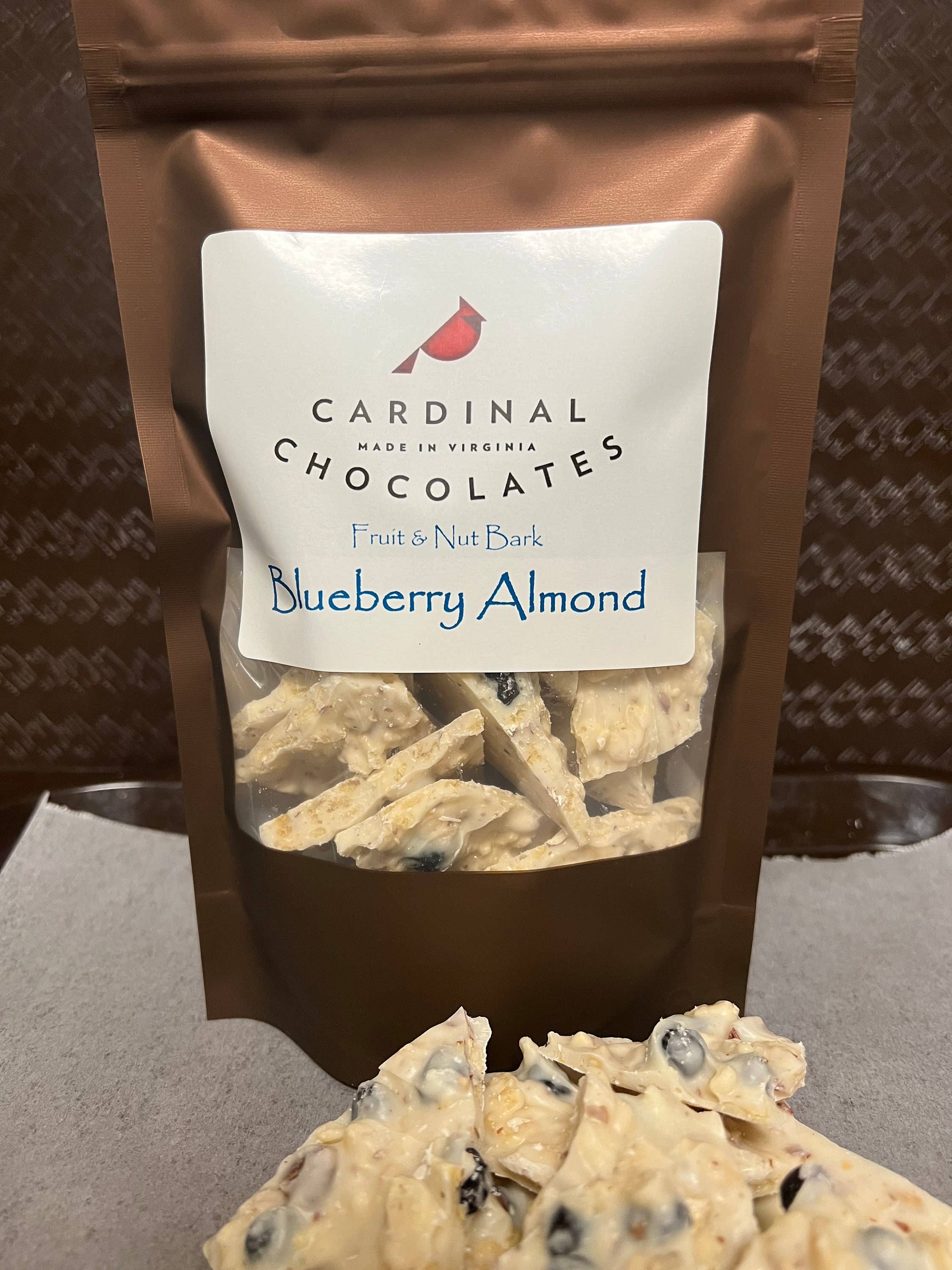 Cardinal Chocolates - Wholesale Chocolate Covered Sweets - Blueberry Almond Bark lg/sm0