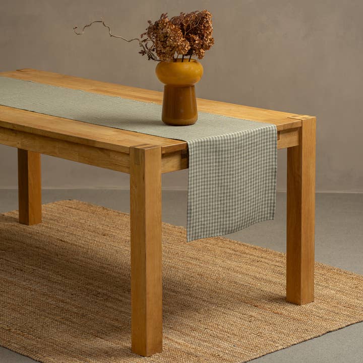 menique - Wholesale Table Runner - Linen Table Runner - Natural European Washed Table Linens