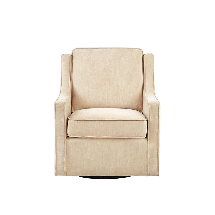 Olliix - Wholesale Chair - Transitional Patterned Swivel Lounge Chair, Cream *3