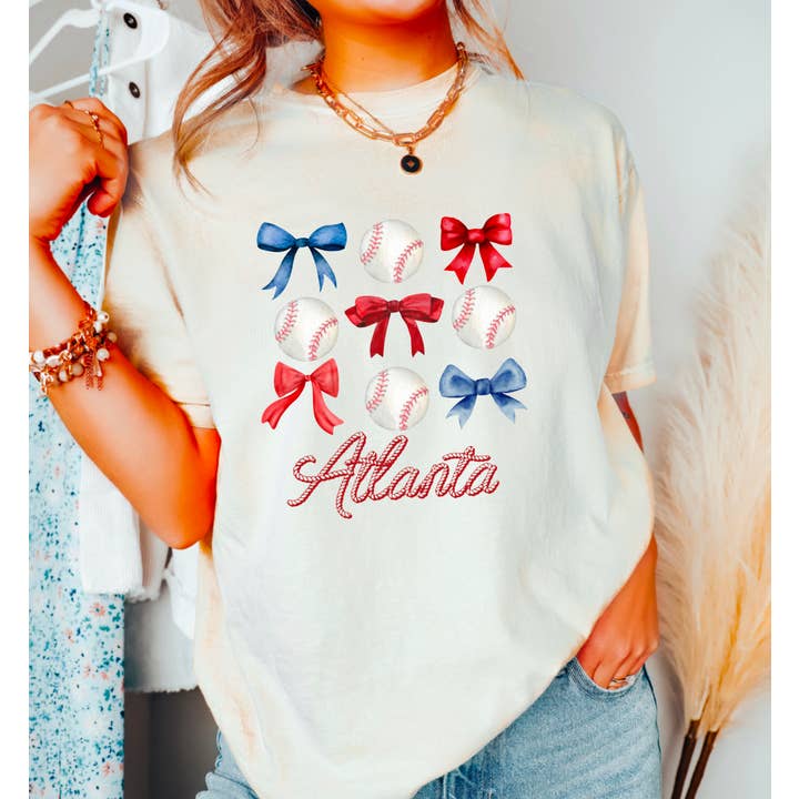 T-shirt graphique de baseball Coquette Atlanta Braves | Atlanta pour la vente par Gia Gifts Boutique