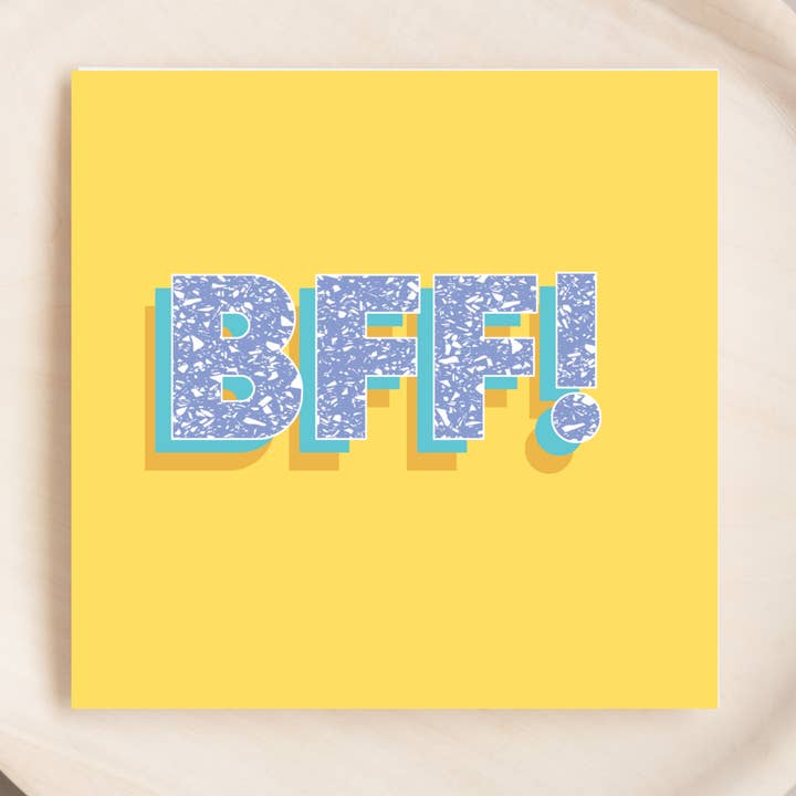 Grußkarte - Terrazzo - BFF! für den Großhandel von The Home Of Smiles