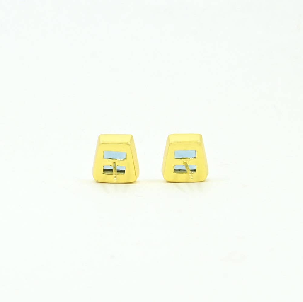 Schmuckoo Berlin – Großhandel Ohrstecker – Aria Ohrstecker vergoldet - Blauer Iolith3