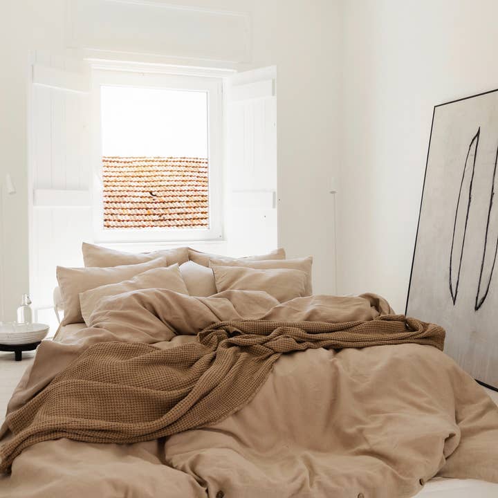 MagicLinen - Wholesale Bedding Blanket - Linen waffle blanket in various colors