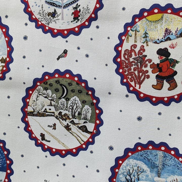 Kapelki Art - Wholesale Tea Towel - Christmas organic cotton kitchen towel. Winter Tales3