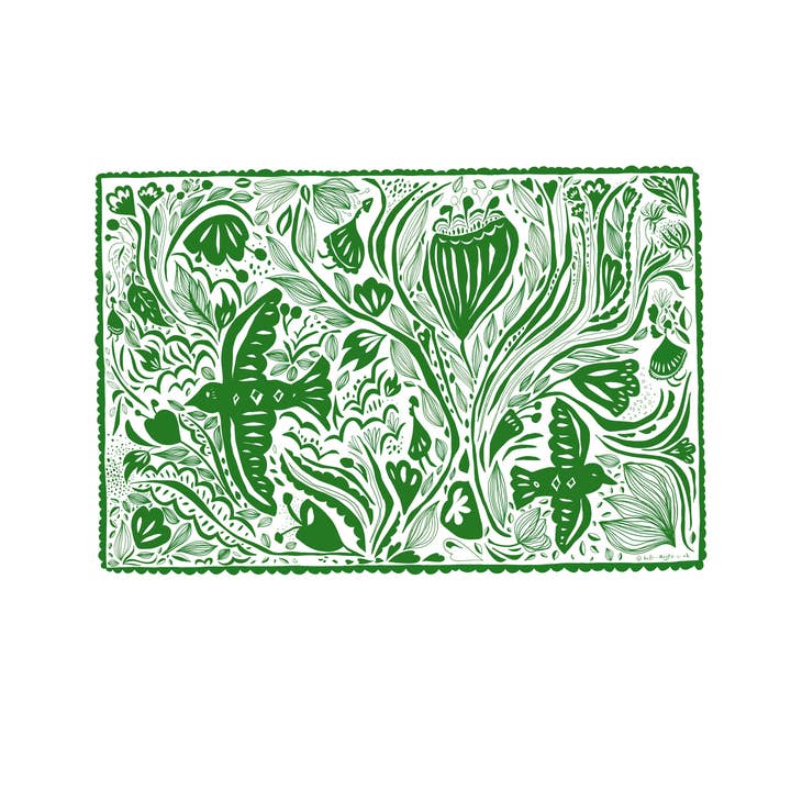 Nature’s Tapestry (Green) - Illustrated Greetings Card for wholesale by Hello Magpie