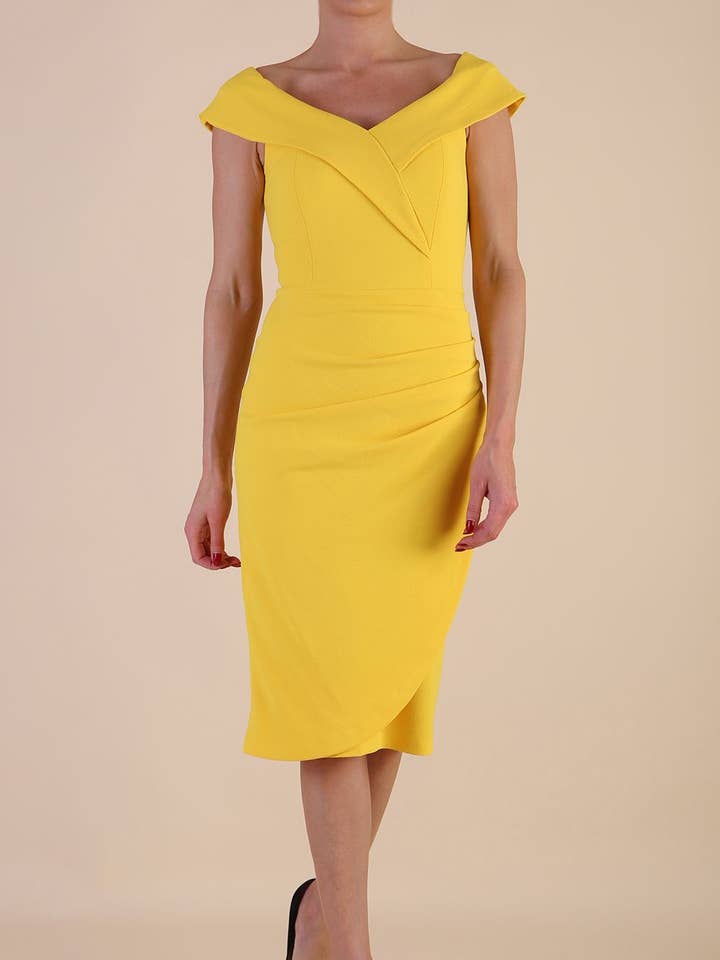 Fenella Boned Pencil Skirt Dress for wholesale by Diva