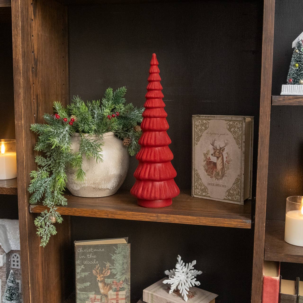 Ragon House - Wholesale Christmas Decoration - 14.75" RED MERRY TREE