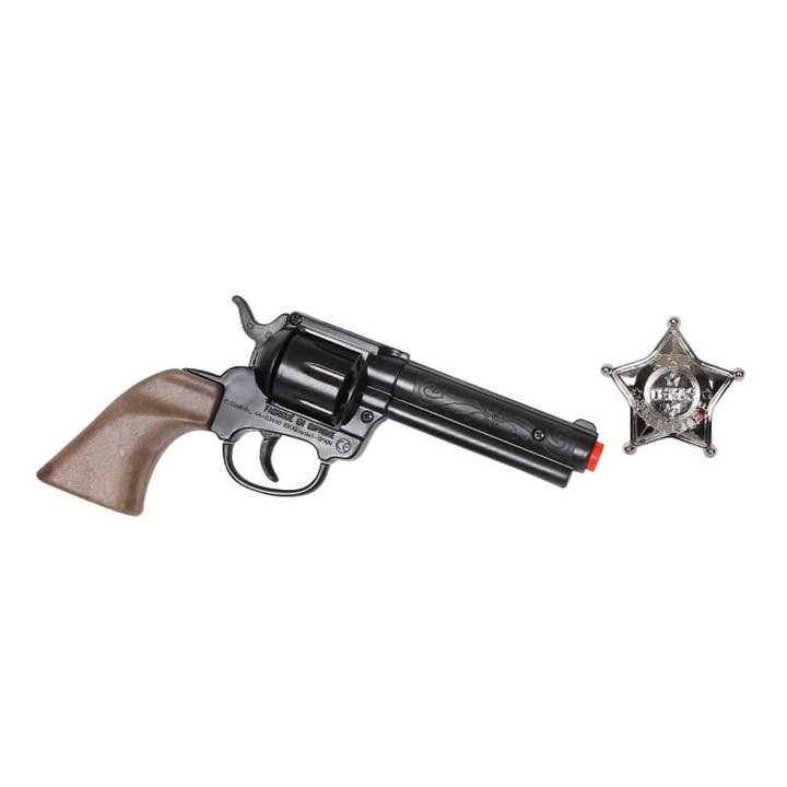 GonherCapGuns.com - Wholesale Toy Set - Kids - Kids Old West Filigreed 8-Shot Cap Gun & Star Badge Set