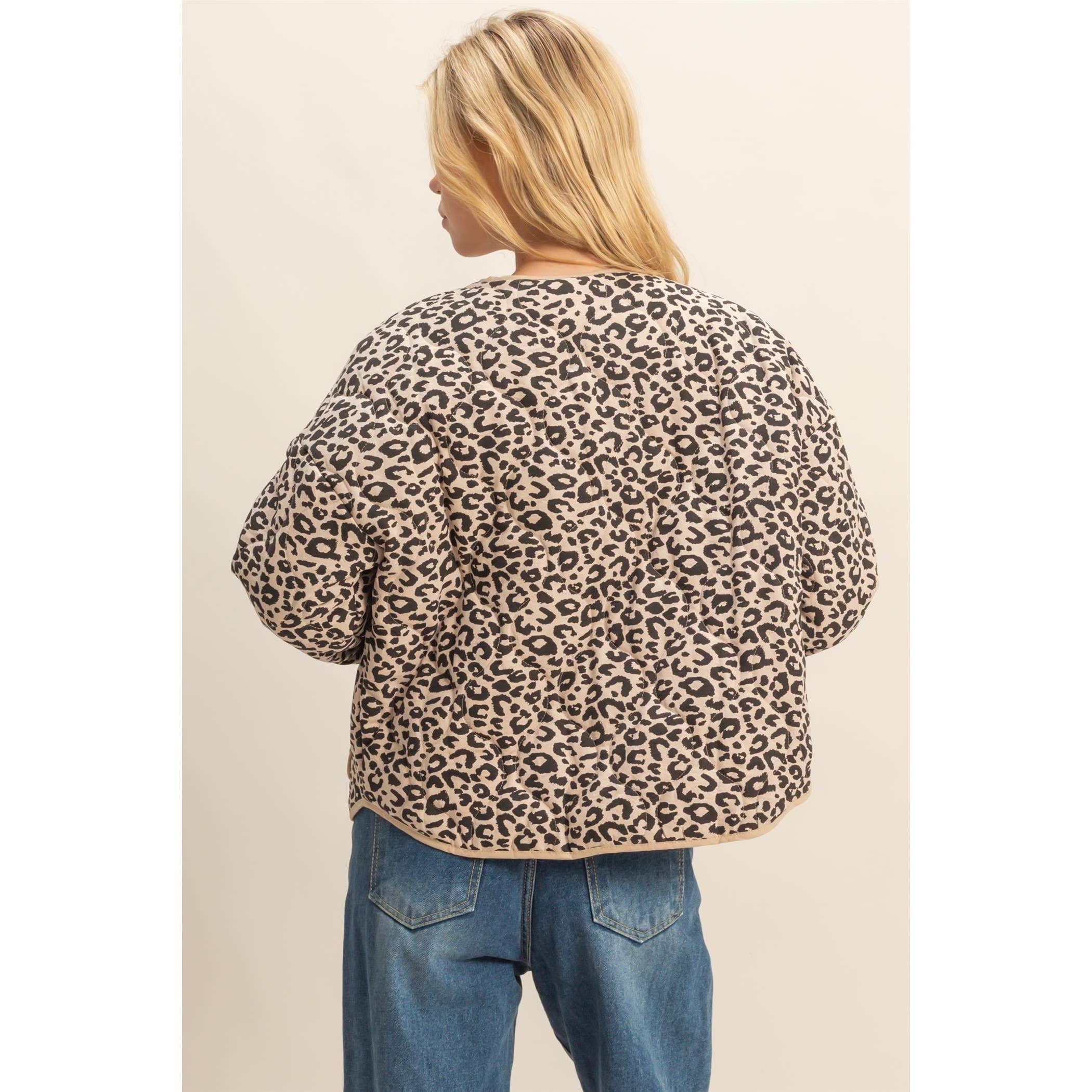HYFVE – wholesale Dunjacka - Dam – Leopardmönstrad vadderad puffjacka4