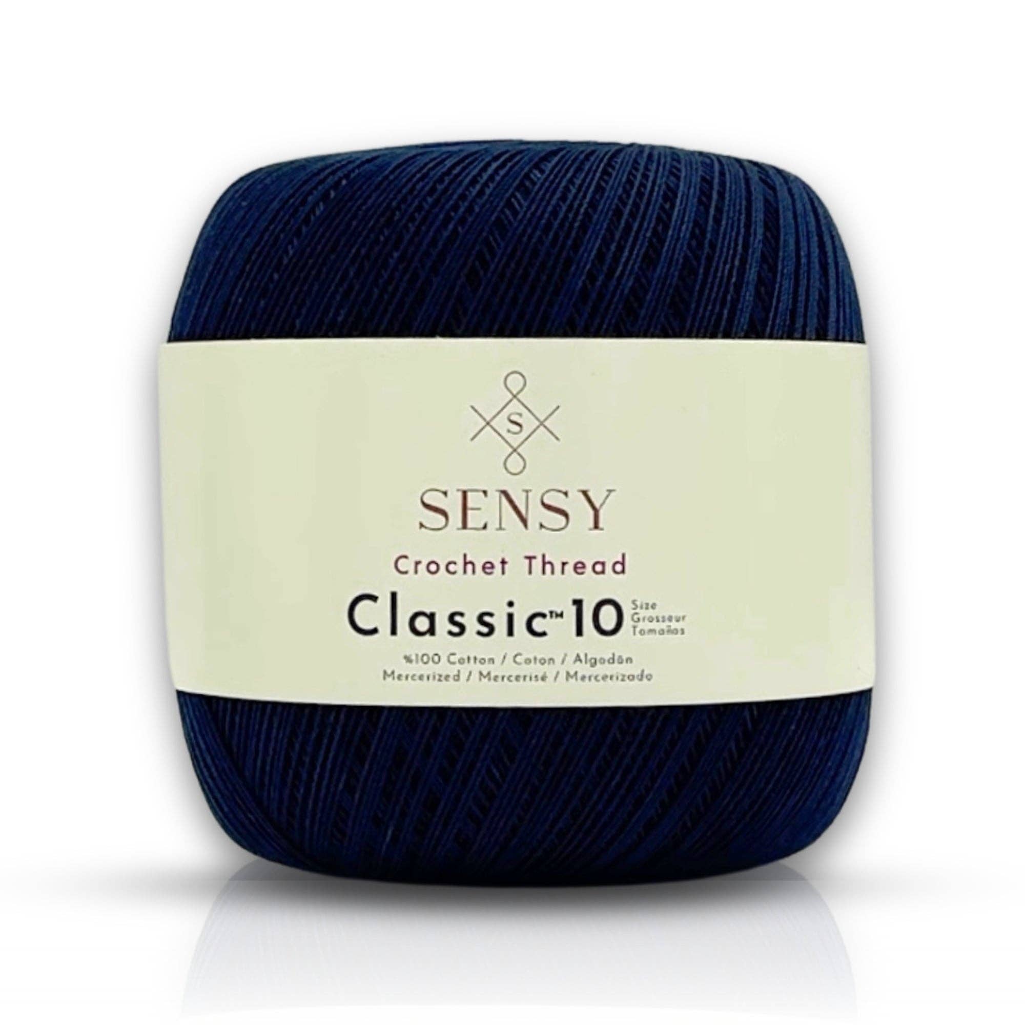 Sensy - Wholesale Yarn - Sensy Crochet Thread Classic Size 10, 100% Mercerized Giza Cotton, 617 Yards, Gauge 0 Lace20