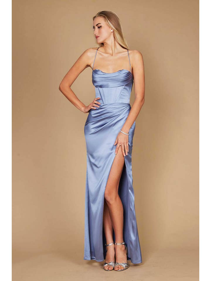 Kos Couture - Wholesale Gown - Women's - Corset Cowl Long Prom Dress 11