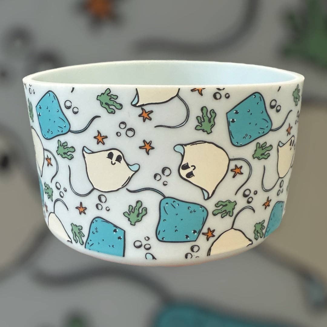 Olive Lane Accessories - Wholesale Insulated Mug/Tumbler - Smiling Stingray  - Silicone Tumbler Boot0