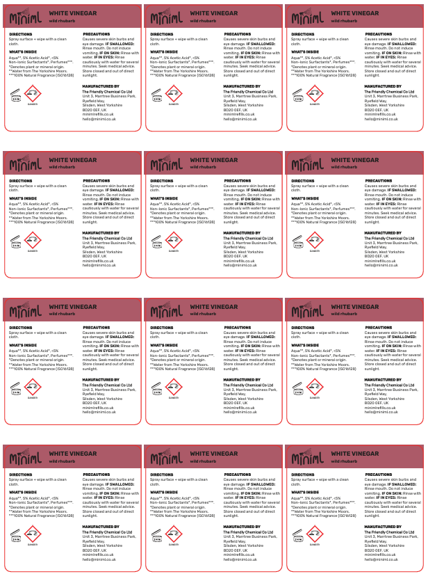 Miniml – wholesale Craft supplies – Miniml Safety Label Sheet - 12 x Labels (MIN217)31