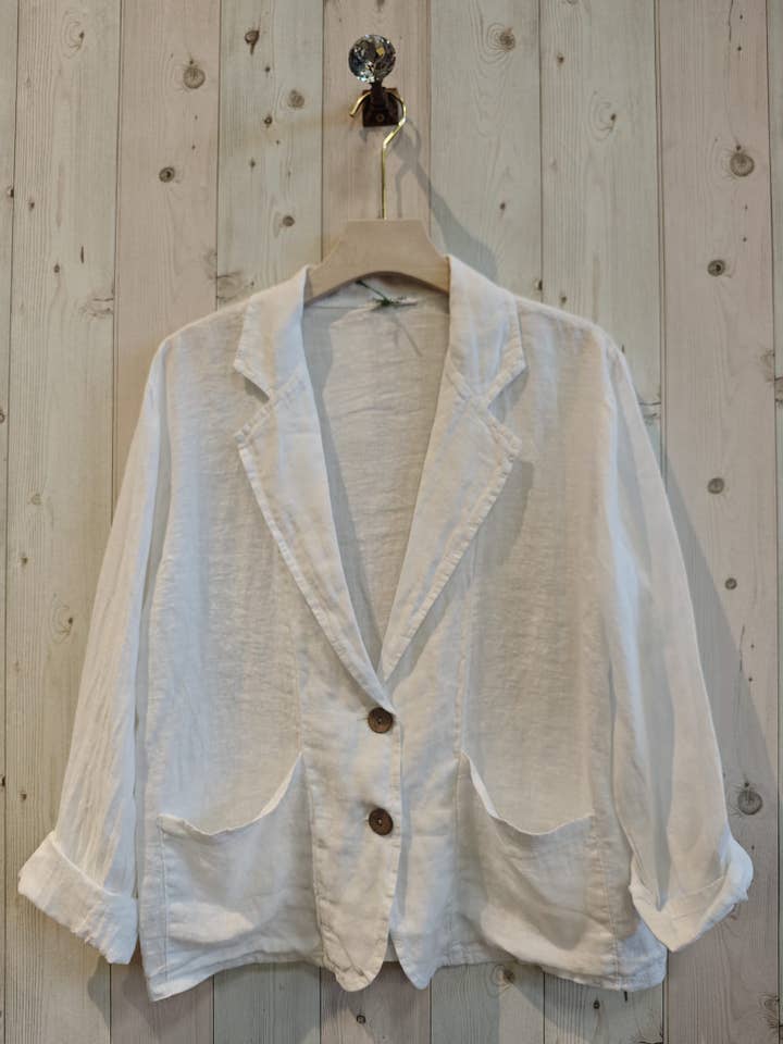 Linen & More - Wholesale Blazer - Women's - REF 17762 BLAZER TWO POCKETS 100% LINEN11