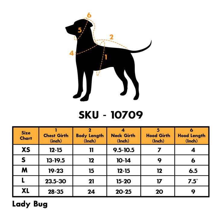 Show & Tail - Vendita all'ingrosso Costume da carnevale - Cani - Abbigliamento per animali domestici - Lady Bug