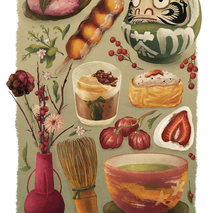 Cha no Ma Postcard – Japanese Tea Ceremony Artwork for wholesale by Kabujiro