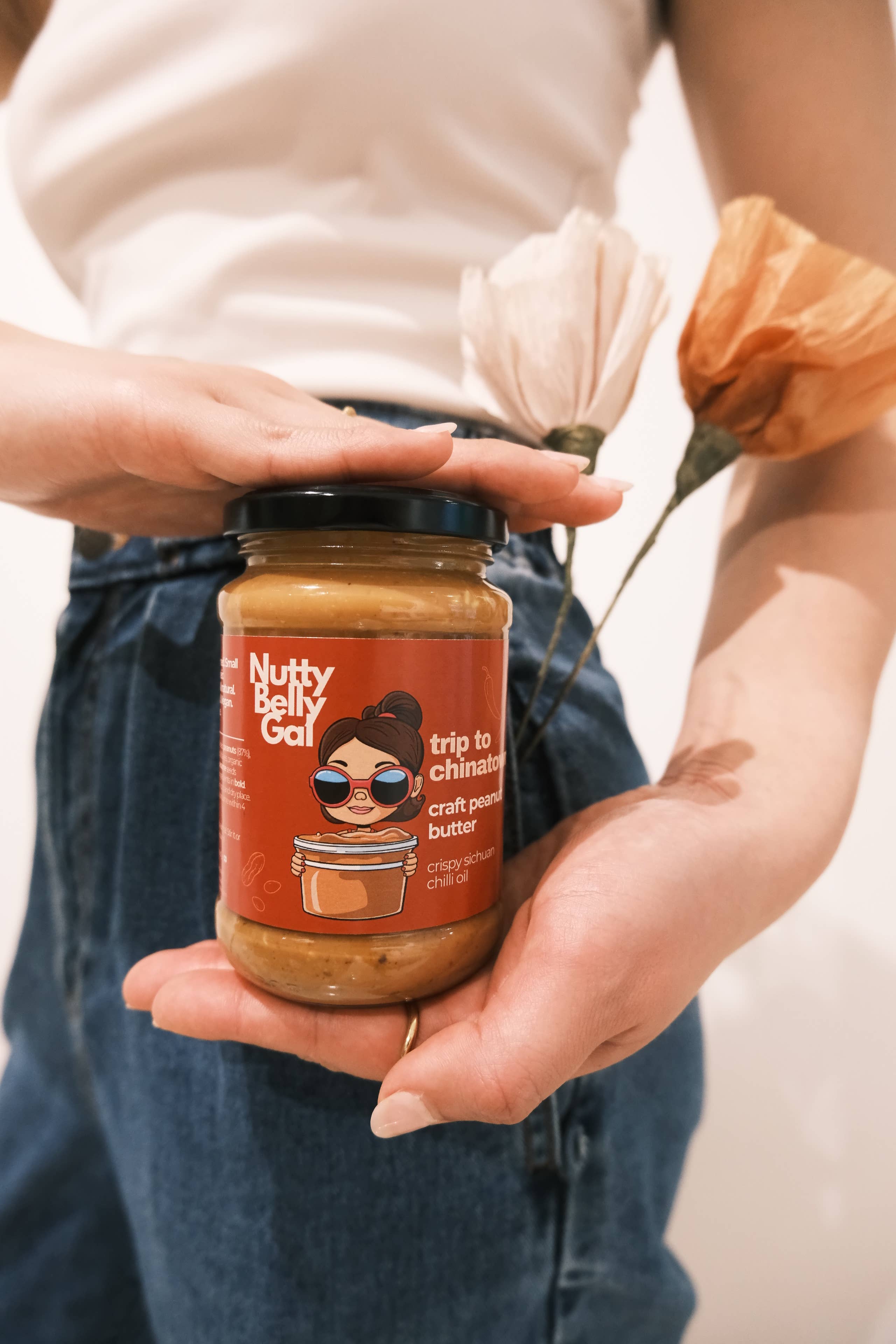 Nutty Belly Gal – wholesale Nut butter – Trip to Chinatown: Peanut Butter + Sichuan Chili Oil3