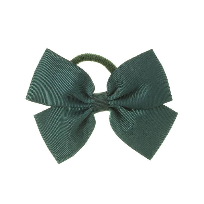 Beatrice & Bee - Wholesale Hair bow – Kids - Medium Bow Hair Tie Bottle Green0
