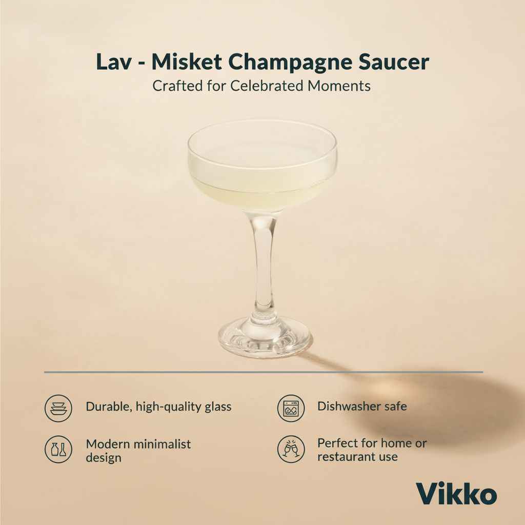 Kadra Kitchenware - Wholesale Champagne Flute - Lav - Misket Champagne Saucer3