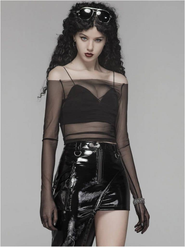 Western Fashion - Wholesale Knit Top - Women's - WT578 - PUNK T-shirt- M/L2