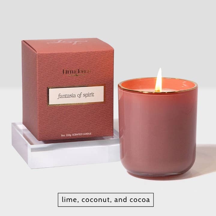 fantasia of spirit candle (lime, coconut, and cocoa) for wholesale by Little Torch