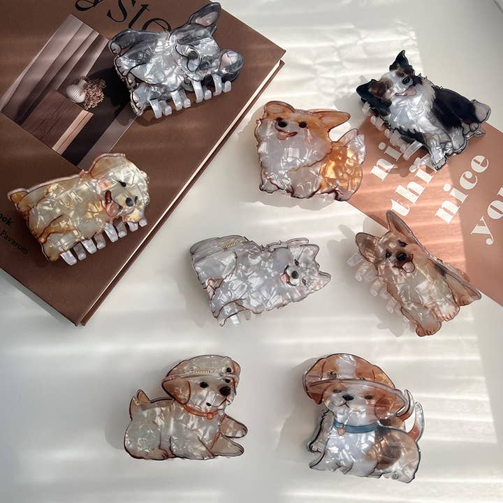 Adorable Cartoon Dog Hair Claw, Trendy Shark Clip_CWMM7148 for wholesale by PAWPAWwholesale