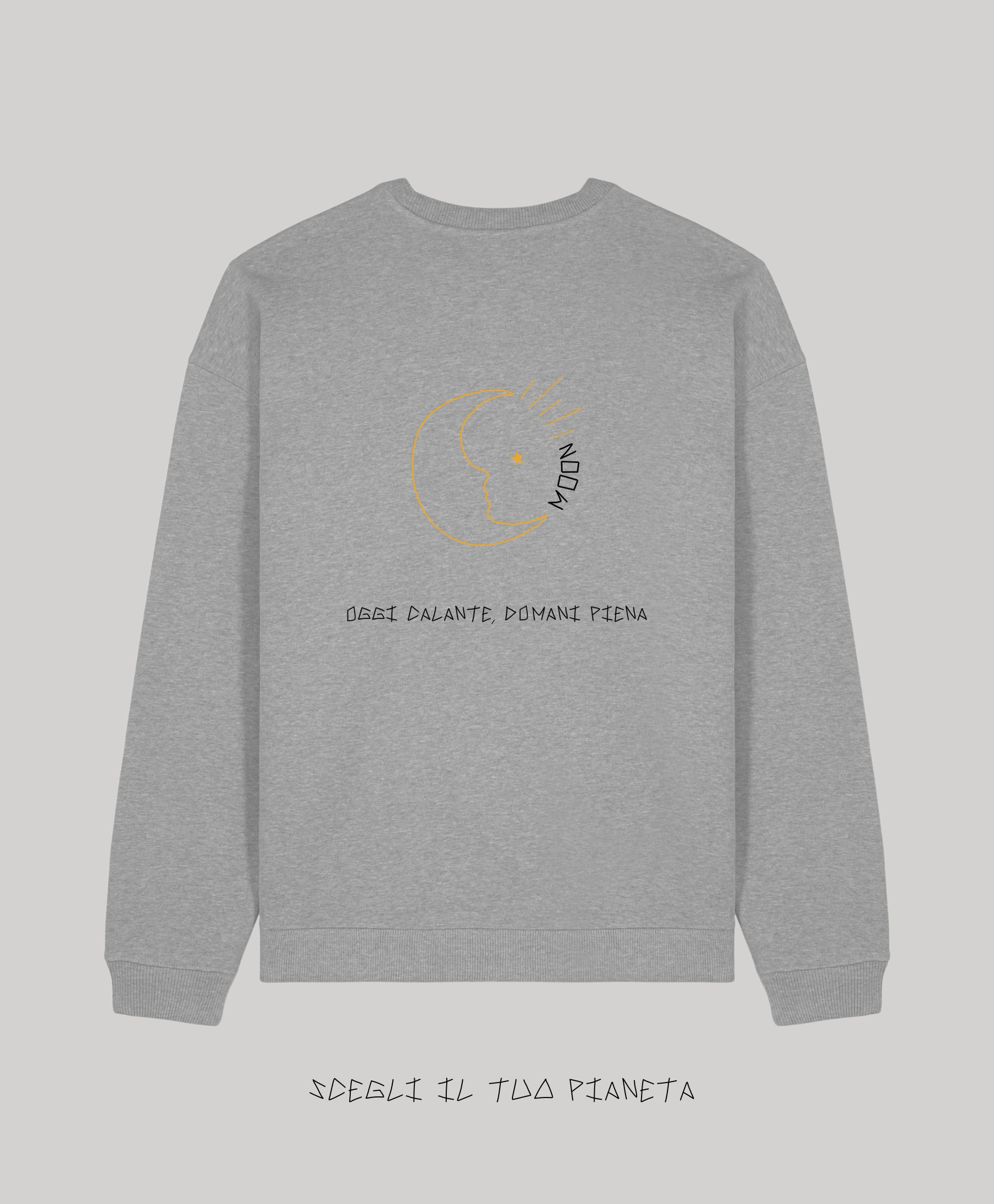 Giorgia Fratta - Wholesale Sweatshirt - Women's - Heather Grey Embroidered Crewneck Sweatshirt Made in Italy2