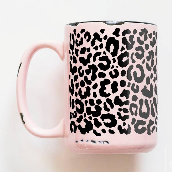 leopard | ceramic mug for wholesale by Prairie Chick Prints
