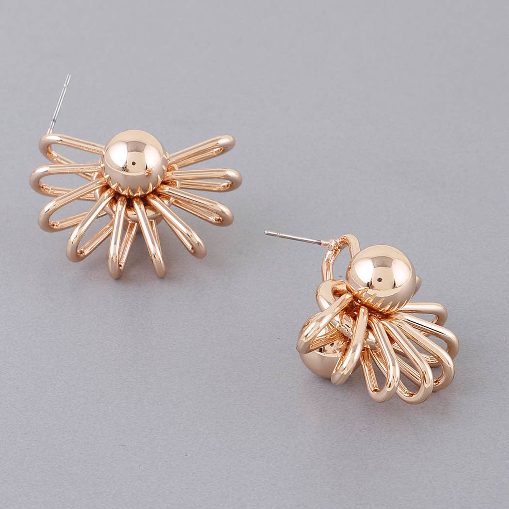 3AM BY H&D ACCESSORIES - Wholesale Stud/Post Earrings -  Double Shiny Neutron Wire Stud Earrings1