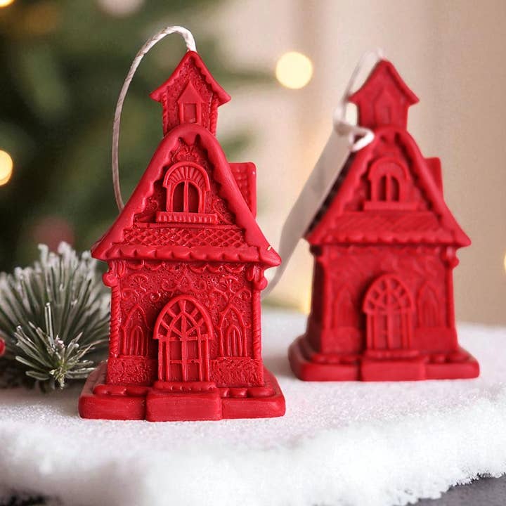 Gingerbread House Kaars 6x3,5x3,5in - Kerst voor wholesale door Agaboo Candle
