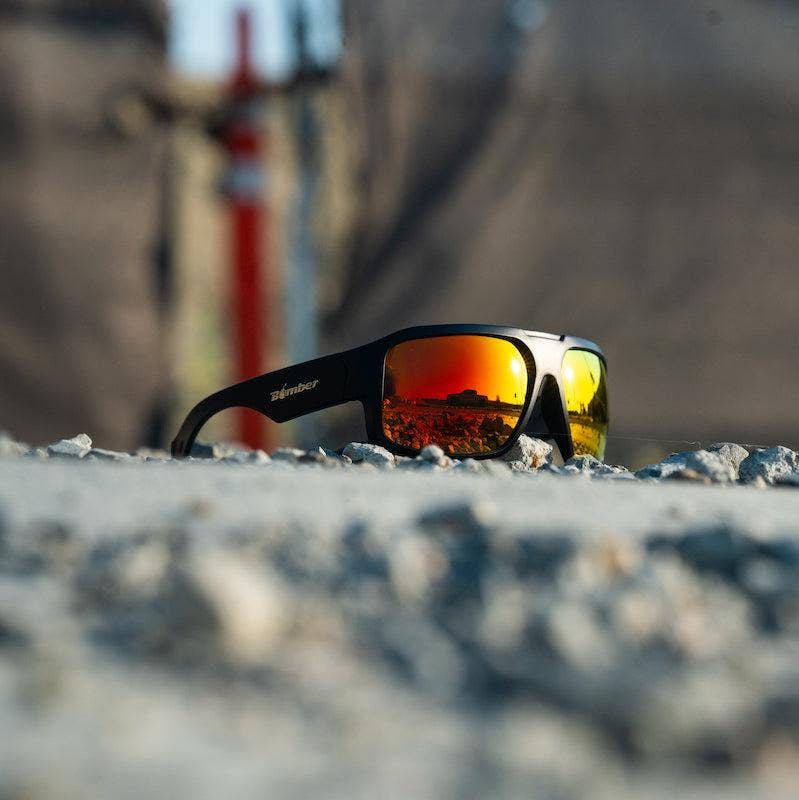 Under The Sun Originals / Bomber Eyewear - Wholesale Sunglasses - Unisex - Mega Bomb Safety - Photochromic Fire Red Orange Mirror5