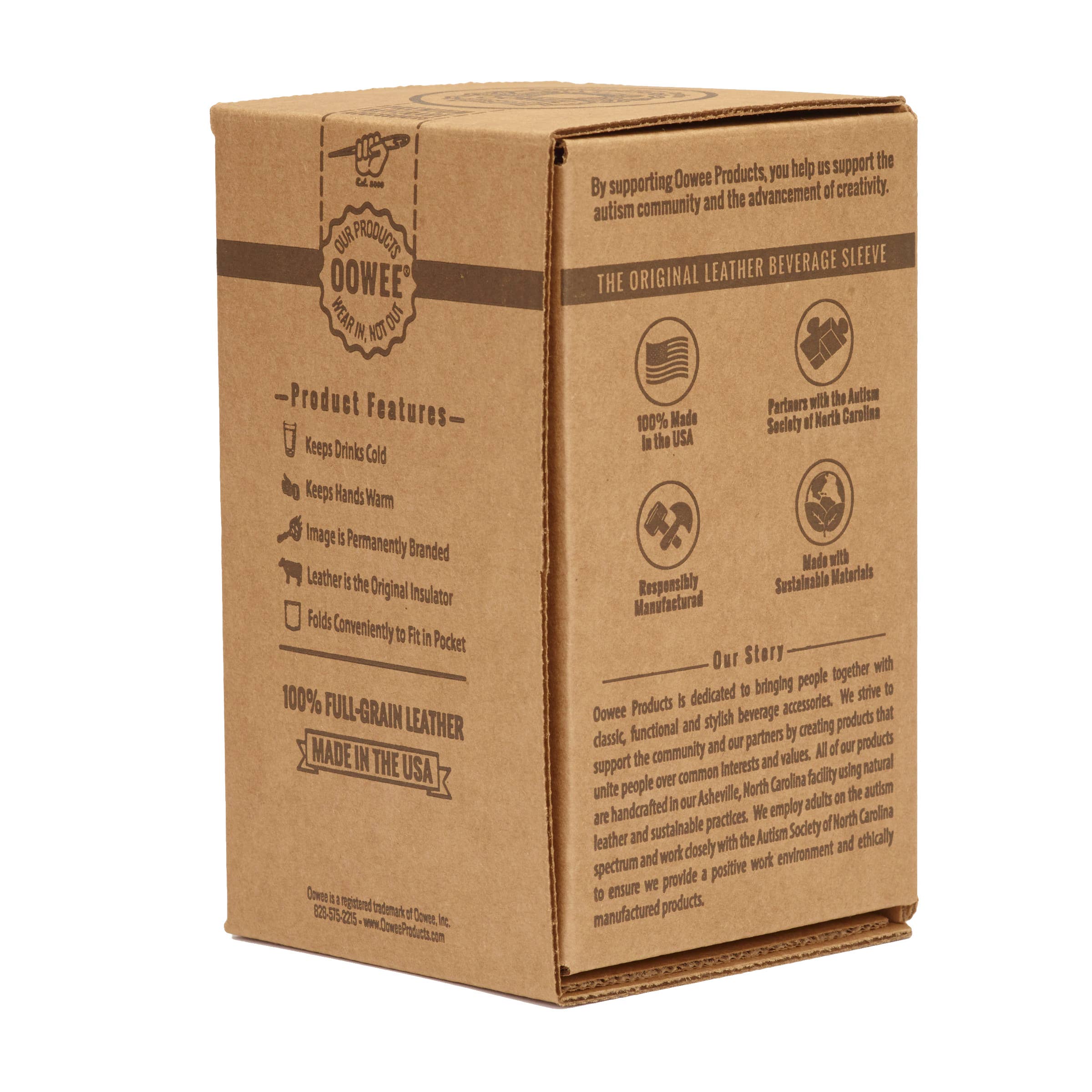 Oowee Products - Wholesale Drinking Glass/Cup - Retail Ready Pick-A-Logo Leather Pint Glass Sleeve and Box7