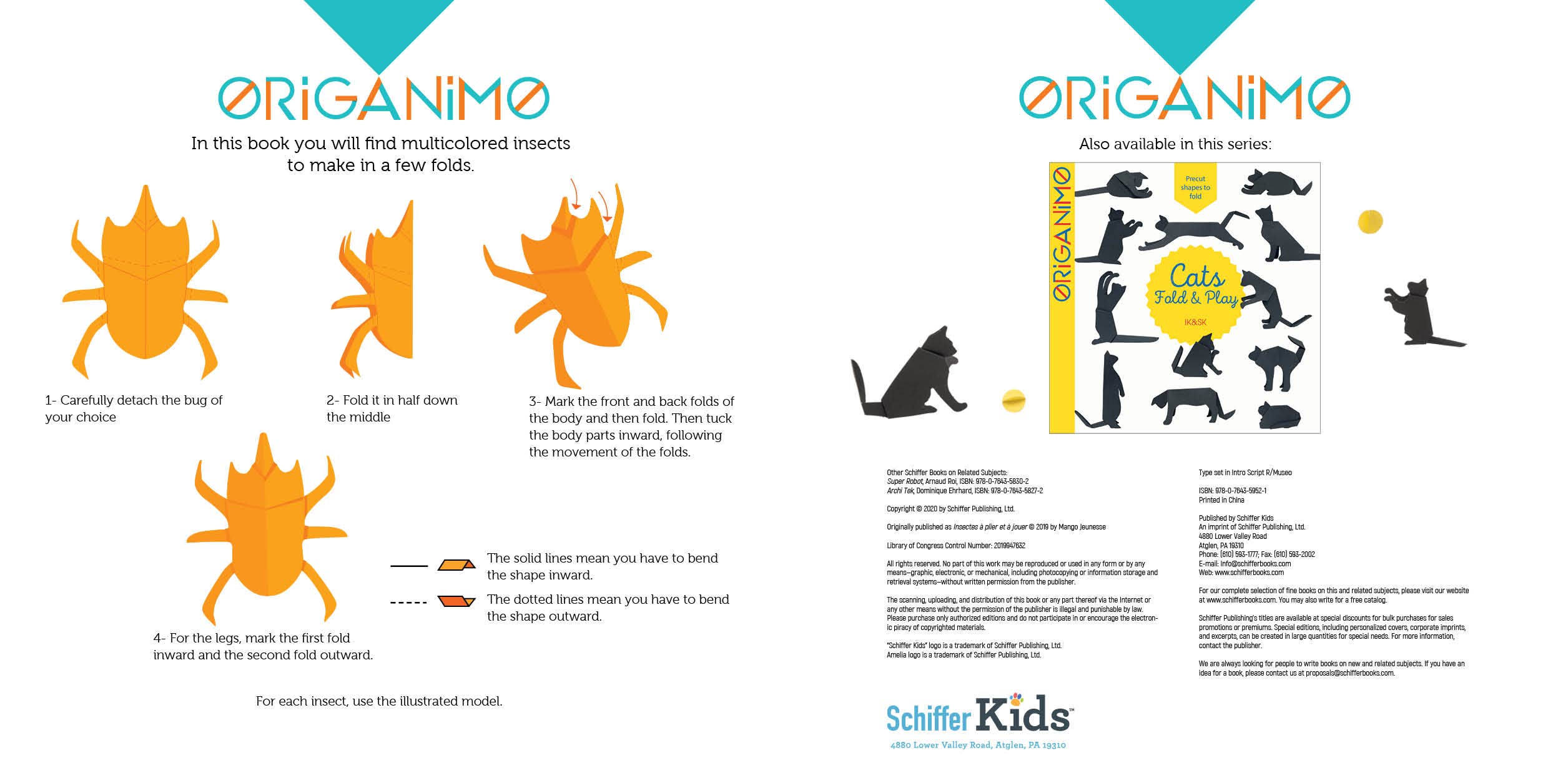 Schiffer Publishing - Wholesale Coloring & Activity Book - Kids & Baby - Insects: Fold & Play1