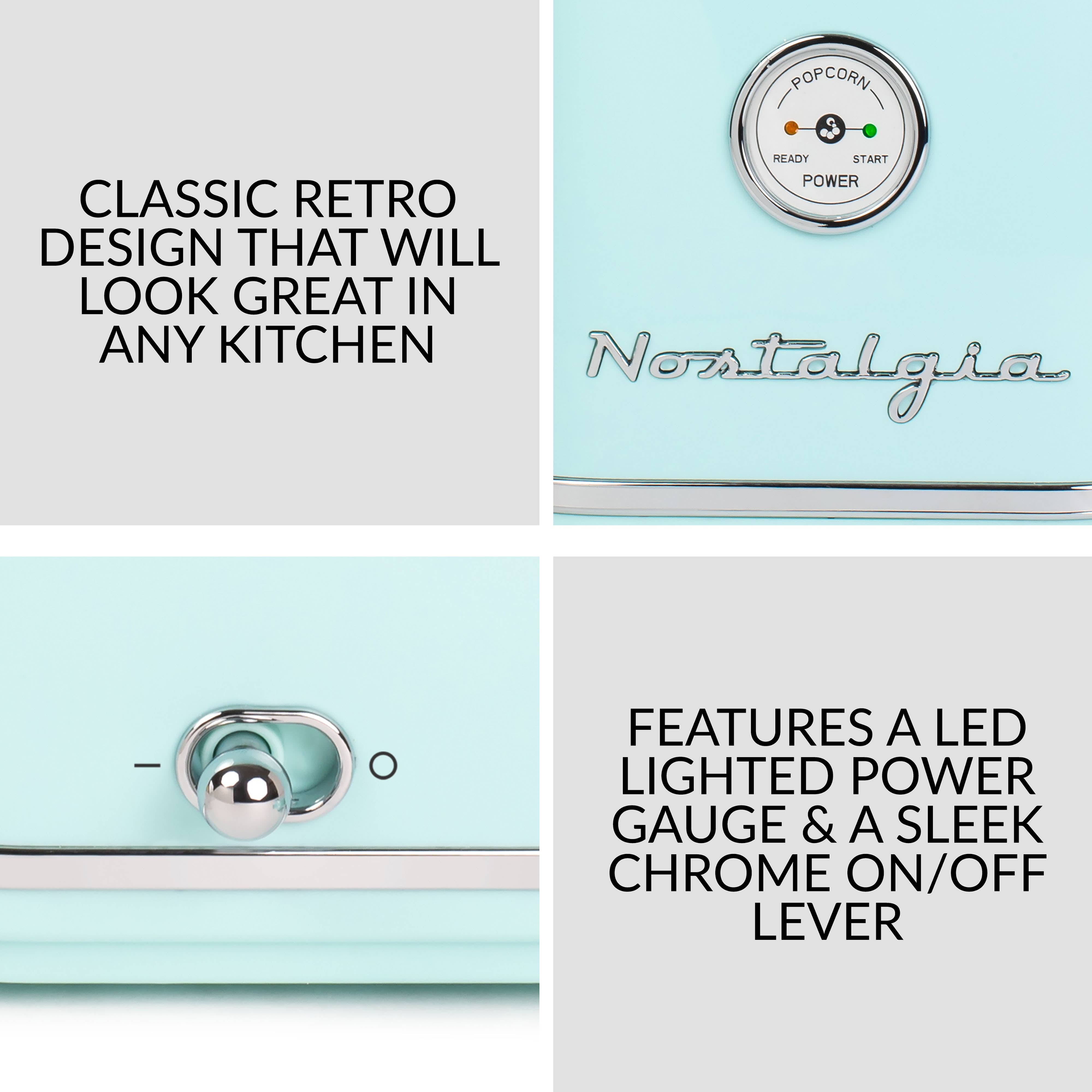 Nostalgia – Aparelhos de cozinha por atacado – Pipoqueira retrô Nostalgia com ar quente para 12 xícaras4