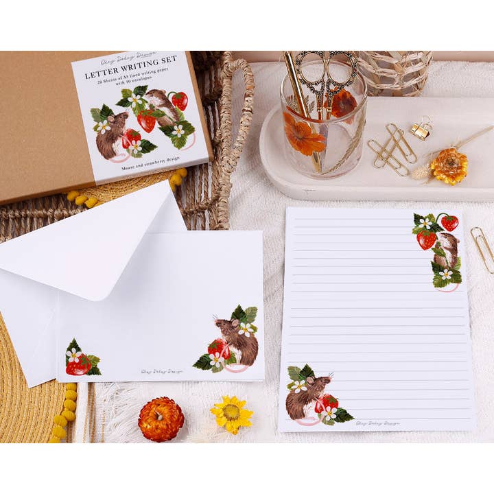 Brev Skrivning Paper | A5 foret feltmus Skrivepapir for engroshandel hos Making Meadows Ltd