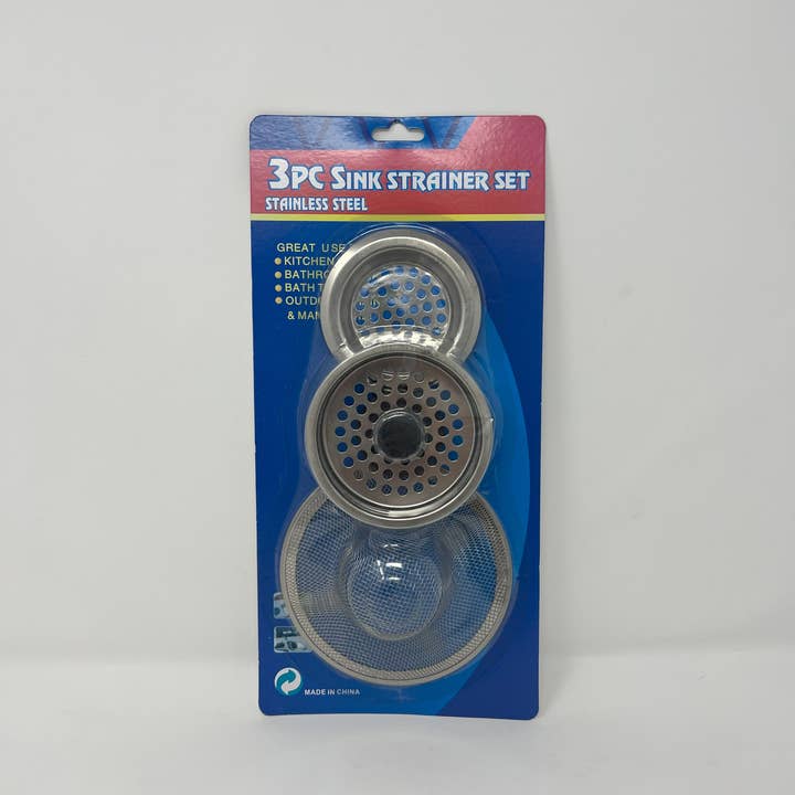 USA HomeMax - Wholesale Sink Strainer/Stopper - 3Pc Sink Strainer Set0