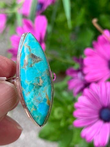 Anel turquesa tamanho 7 por atacado de Wild Peonies Xo