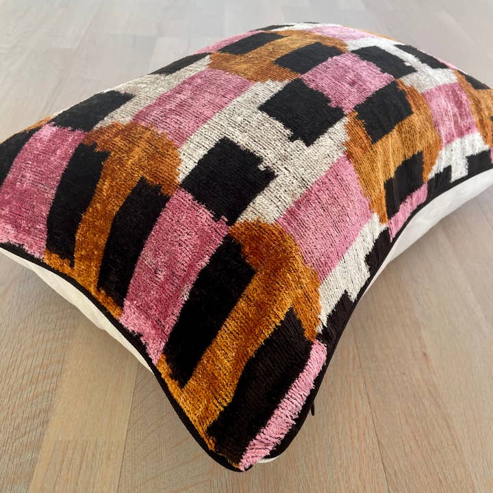 Mila∞Miro by Emelie - Wholesale Throw Pillow Cover - Velvet Ikat Cushion Candy | Velvet Ikat Pillow Cover10