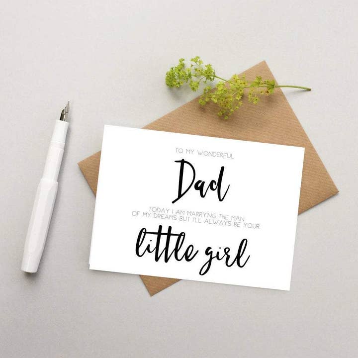 Wedding Card for Dad for wholesale by Word Up Creative