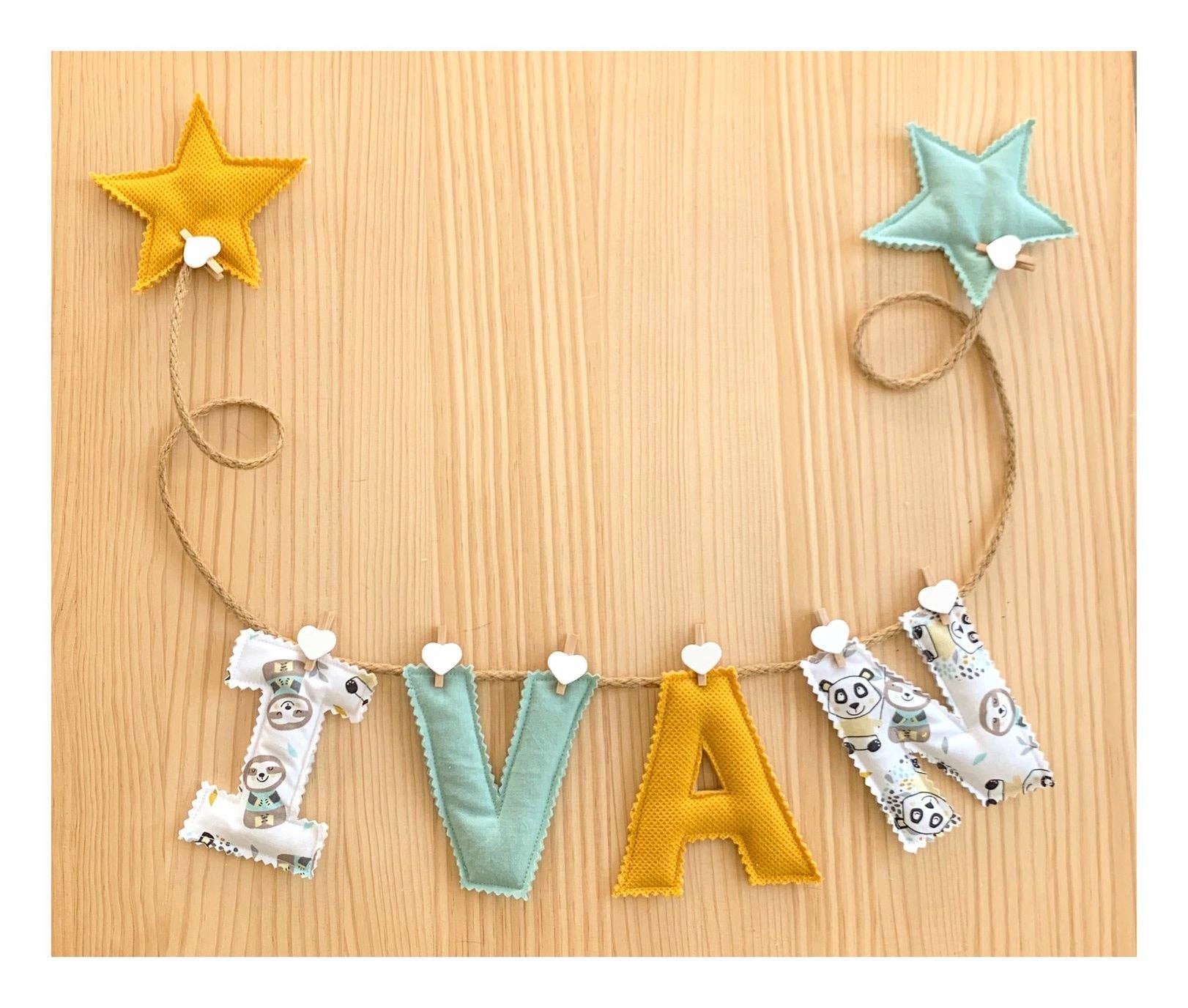 Nalí Kids - Wholesale Bunting/Garland - Name garland (Various fabrics) Price per letter15