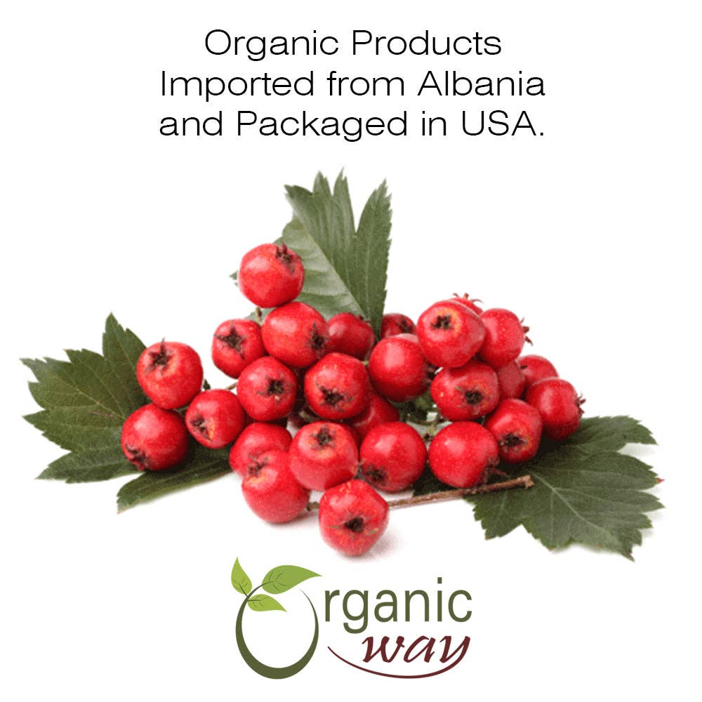 Organic Way LLC - Wholesale Loose Tea - Hawthorn Berries Fruit Whole (Crataegus monogyna) - European Wild-Harvest | Kosher Certified | Vegan, Non GMO & Gluten Free | USDA Certified | Origin - Albania8