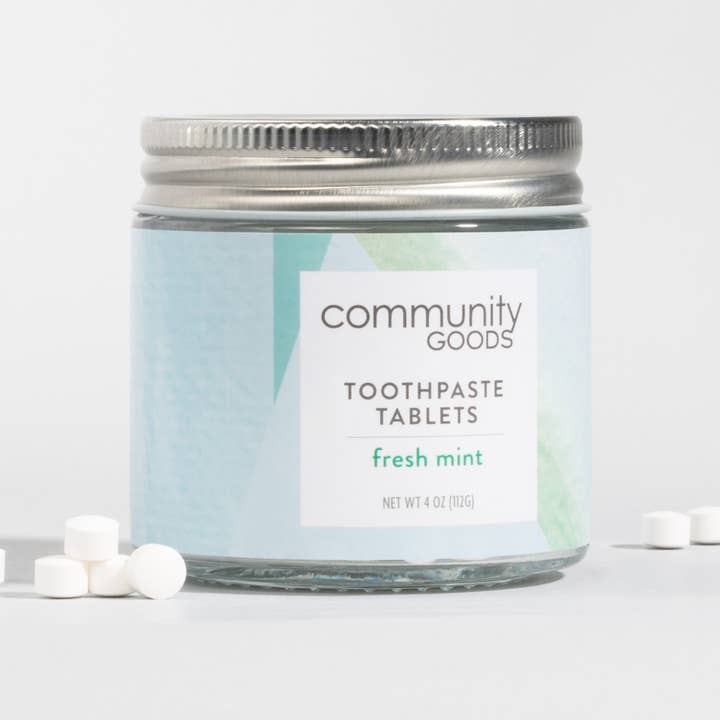 Community Goods - Wholesale Toothpaste - Glass Jar - Whitening Mint Toothpaste Tablet: Vegan, Natural5