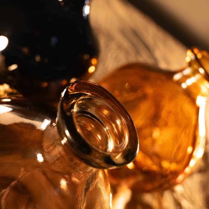 Jarrón de Vidrio Soplado de Simplicidad de Vidrio Reciclado 18cm para venta al por mayor de Jarapa