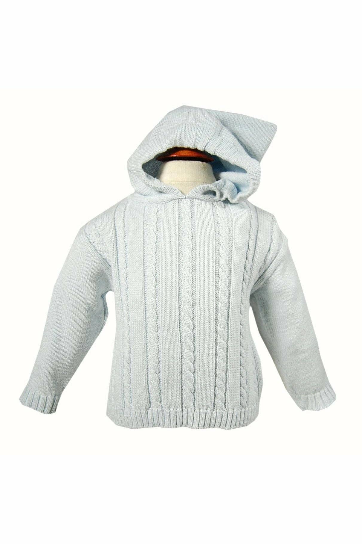 Julius Berger & Carriage Boutique – Camisola - Crianças por atacado – Suéter azul com zíper nas costas3