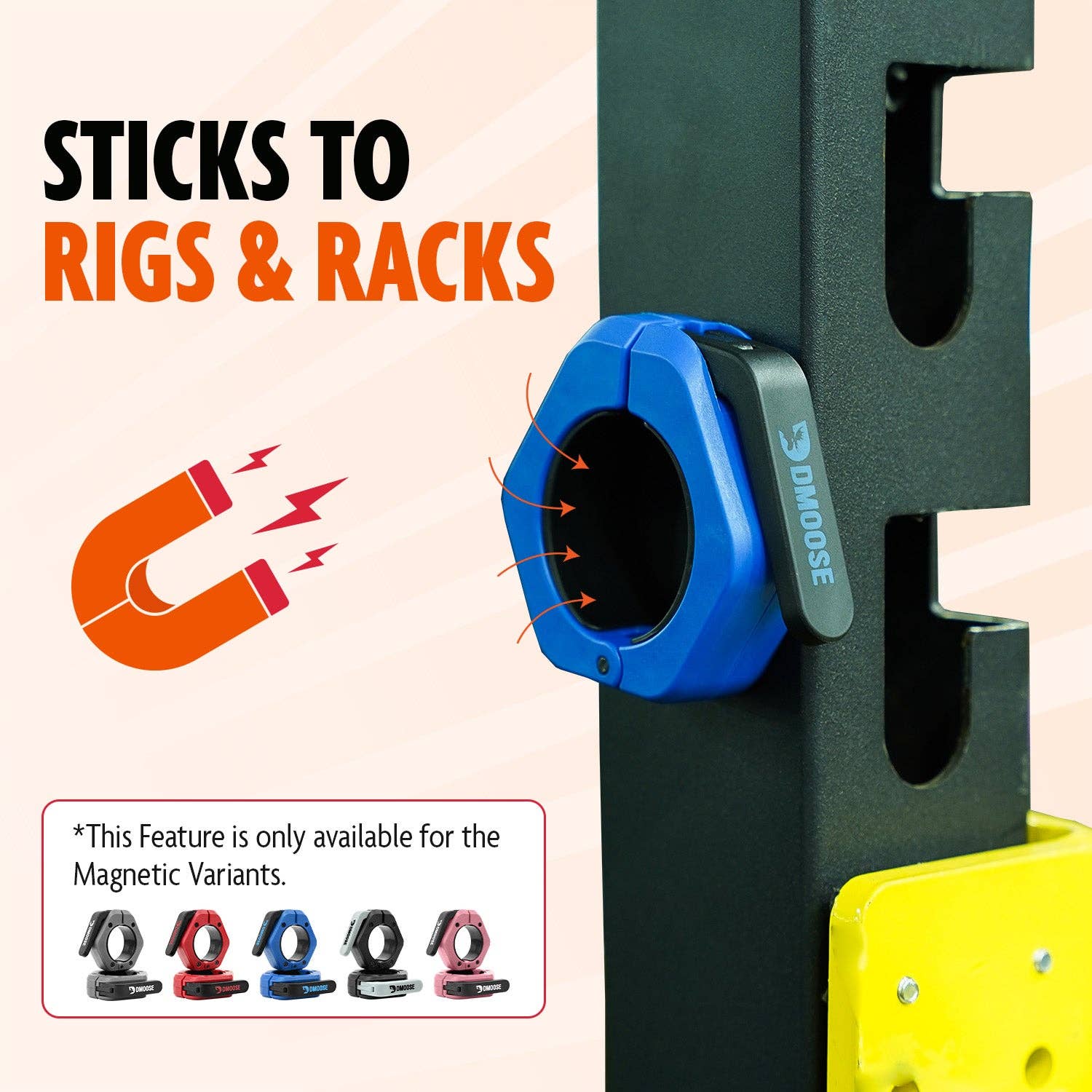 DMOOSE - Wholesale Fitness Equipment - Olympic Barbell Clamps – Magnetic Grip, Advanced Locking, 2-Inch11