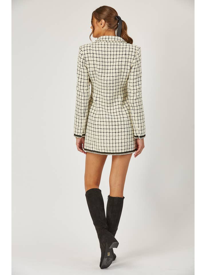 Isla Maude – Großhandel Kleid – Damen – Blazerkleid Cameron aus Tweed3