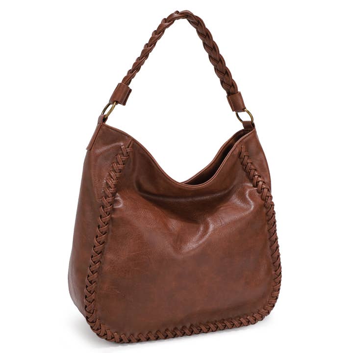 KAYLA+AVA – wholesale Axelremsväska – Dam – DEANA HOBO MED FLÄTAD HANDTAG OCH PISKSTYGN2