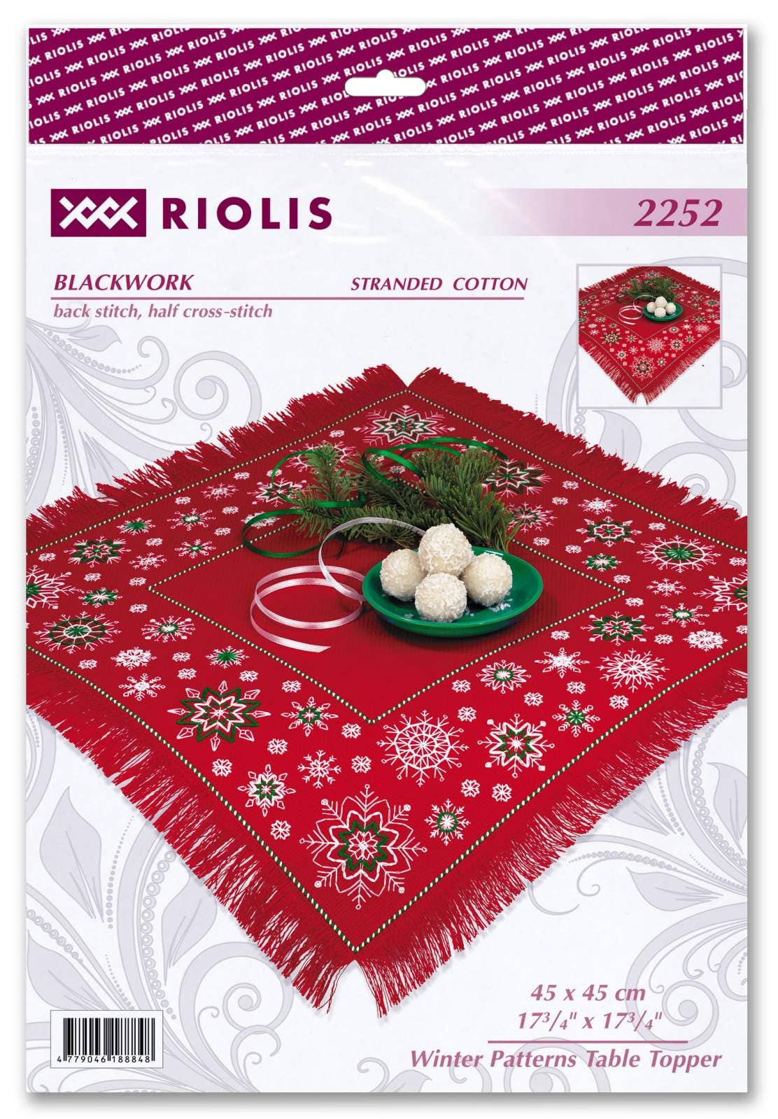 RIOLIS - Wholesale Borduurbenodigdheden - RIOLIS kruissteekpakket 2252 winters patroon tafellaken1